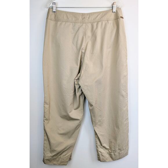 Liz Claiborne Lizwear Jeans Audra Cropped Khaki Pants Size 12 Pink Floral Accent - Picture 3 of 9